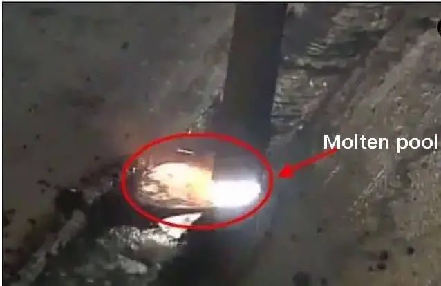 condition of the molten pool