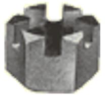 Hex nut with slot