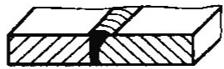 Blunt-edged Single-sided V-shaped Weld Seam