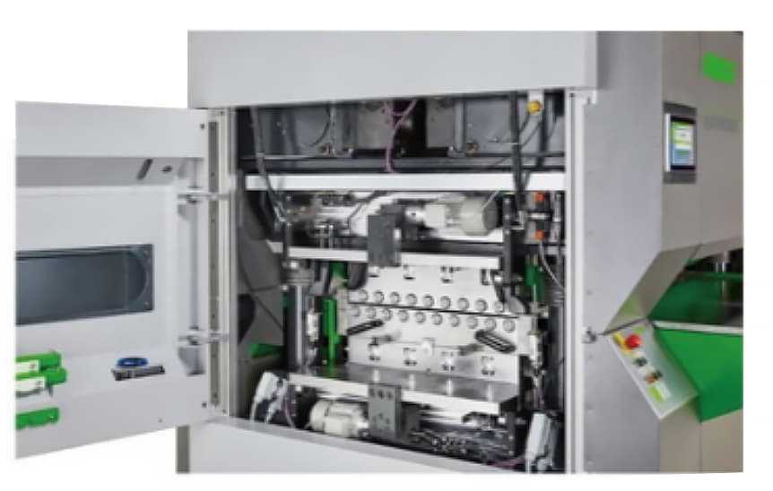 Figure 2 Leveling Rollers and Mechatronic Leveling System of the Part Leveling Machine