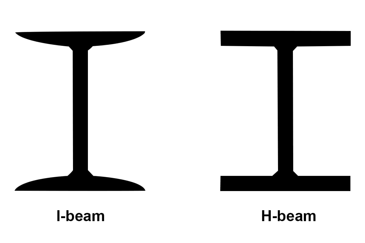 H beam vs I beam